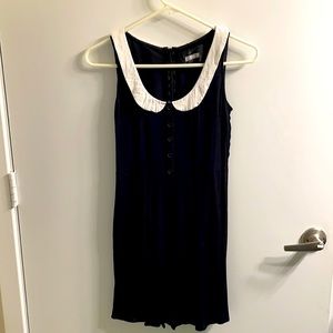 Reformation Peter Pan collared dress black & white